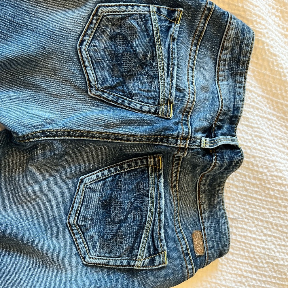 Boot cut silver jeans